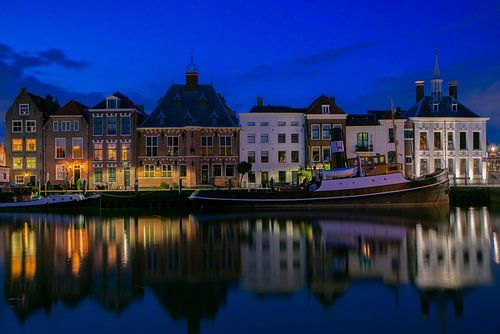 Maassluis town hall quay holland south holland