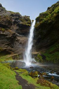 Chute d'eau bouchée dans le sud de l'Islande