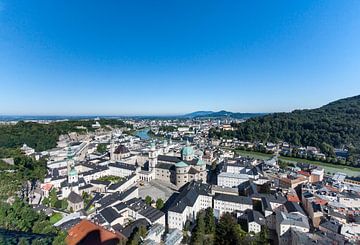 Zicht op Salzburg vanuit Festung Hohensalzburg
