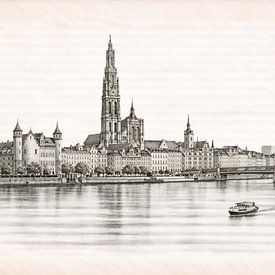 Skyline d'Anvers sur Digital Picture Art