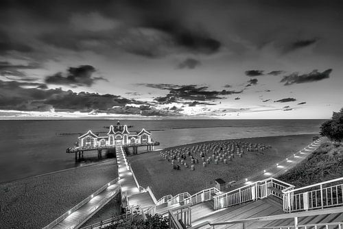 Sellin pier zwart en wit