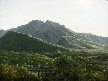 Jean-Joseph-Xavier Bidauld~Uitzicht op de brug en de stad Cava, Koninkrijk Napels