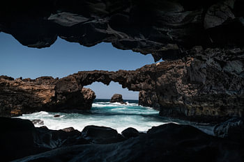 Natural rock bridge on El Hierro