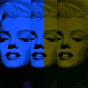 Marilyn Monroe - 12 Colours - Blue - Vintage Green - Neon Game van Felix von Altersheim