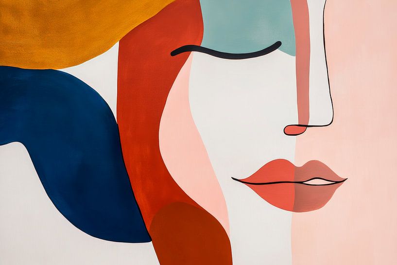 Feminine harmony in vibrant colours by Poster Art Shop