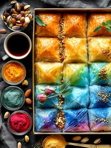 Baklawa zoete cake voedsel kunst