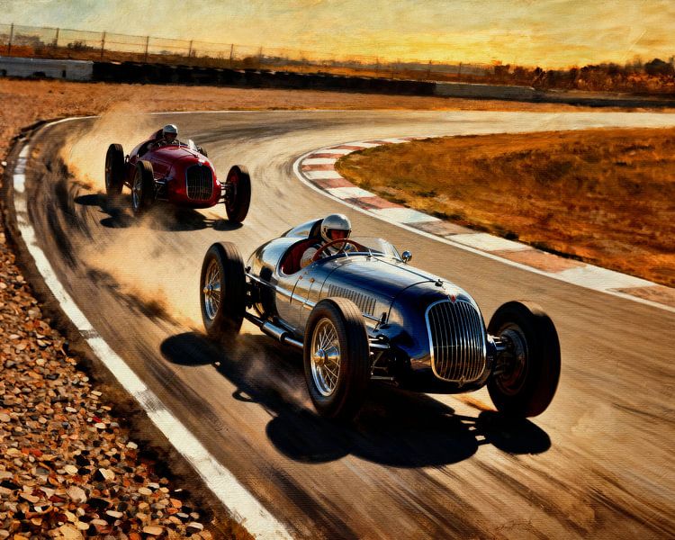 Alfa Romeo Racing : Chef-d'œuvre de peinture vintage par Jan Keteleer