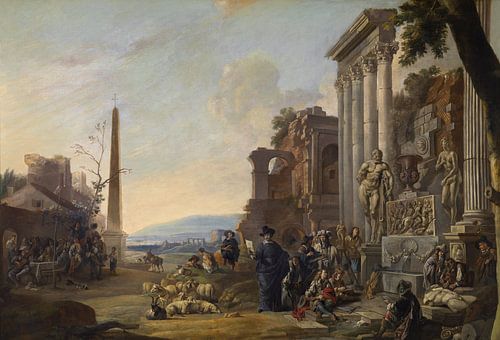 Anton Goubau, De studie van de kunst in Rome, 1662
