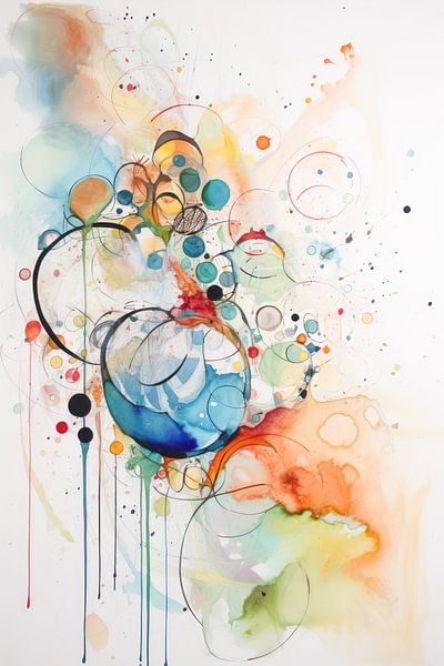 Abstract kleurrijk van Bert Nijholt