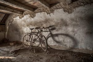 Fiets met schaduw von Manja van der Heijden