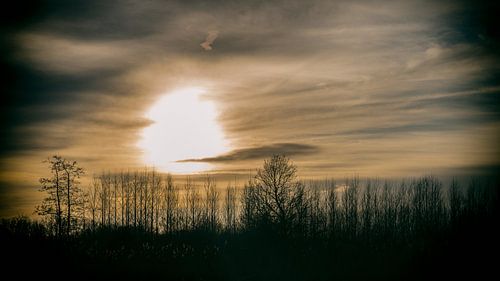 Zonsondergang in het voorjaar