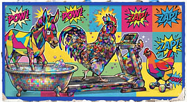 Chickens in training by Tine Rojek