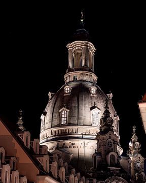 Frauenkirche de nuit sur Bild.Konserve