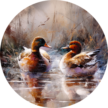 Eenden Schilderij van Preet Lambon