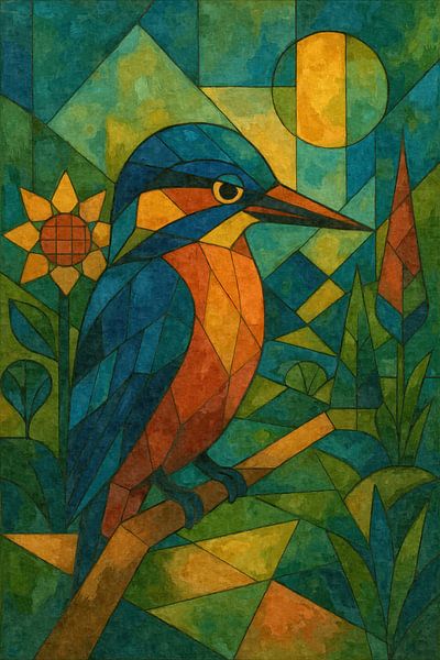 Kingfisher in the reeds by Sabine Wagner