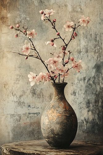 Blossoms in Balance: Ein klassisches Kunstwerk voller Eleganz