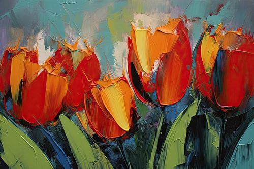 Tulips abstract