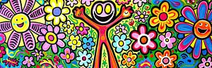 Peinture abstraite colorée | Smile Parade