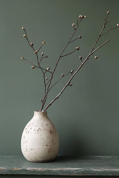Minimalist ceramic with branches by Imperial Art House