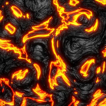 Kunstmatige, digitale lava en magma