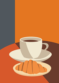 coffe and croissant by Ratna Mutia Dewi