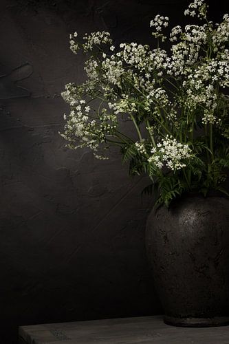 Rural still life with cow parsley in pitcher