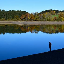 Wandelaar aan het water van Jarne Buttiens