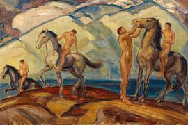 Ludwig von Hofmann – Horsemen by the Mountain Lake by Atelier Liesjes