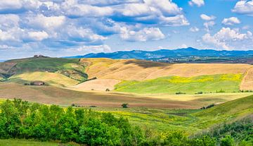 Toscaans landschap Crete Senesi van eric van der eijk