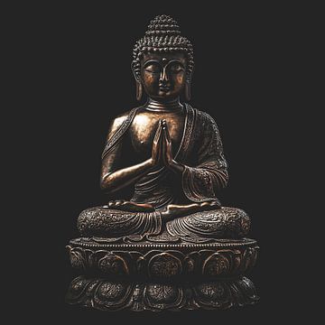 Meditative Buddha - the power of silence by Vlindertuin-Art