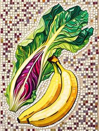 Banane und Grünkohl