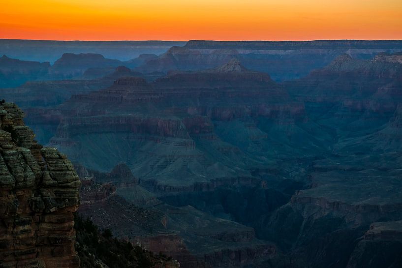De avond valt over de Grand Canyon van Rietje Bulthuis