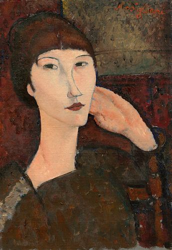 Amedeo Modigliani,Adrienne, vrouw met pony