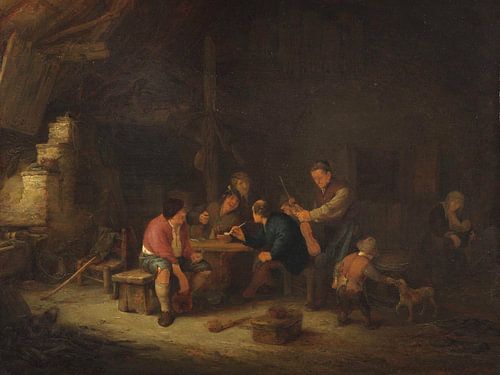 Interior with Peasants, Adriaen van Ostade