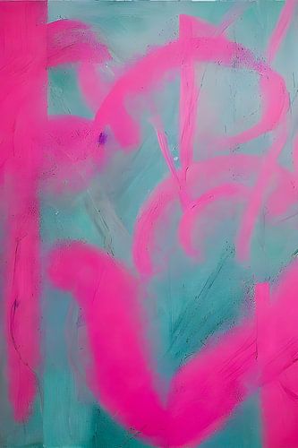 Abstracte muurschildering XVIII