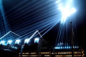 Lichtstrahlen während 'Glow' Eindhoven