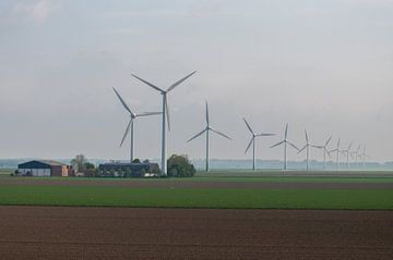 Windmolens in Flevoland van Roel Van Cauwenberghe