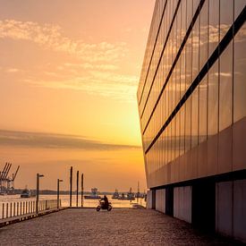 Hamburg - Sunset am Dockland von Sabine Wagner
