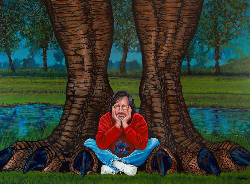 Steven Spielberg Painting by Paul Meijering
