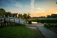 Sunset old Dutch Windmil