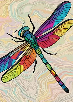 Libelle Pop Art van MIROKKU