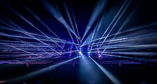 Glühen 2019 - Lichtstrahlen PSV-Stadion - Eindhoven