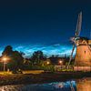 Moulin à vent à Lisse sous des nuages noctiluques sur Dave Adriaanse - Photography