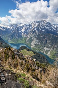 Alpine panorama with a view of the Königssee lake by t.ART