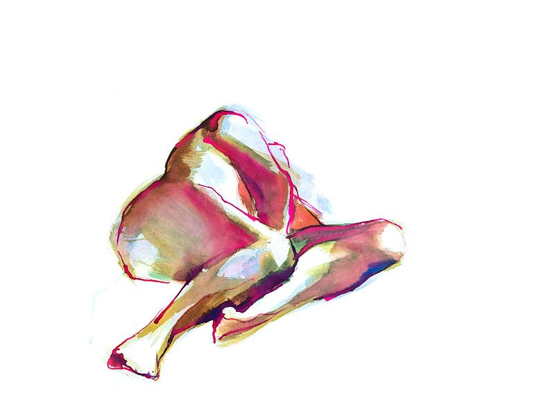 Allongée, nue, femme par Anny Body
