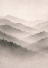 Couches de la montagne brumeuse sur irgian firmansyah