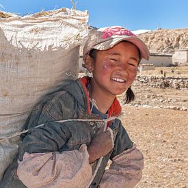 Bauernjunge in Tibet von Jan van Reij