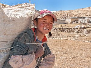 Boerenjongen in Tibet van Jan van Reij