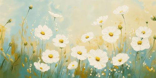 Veld met bloemen van Artsy