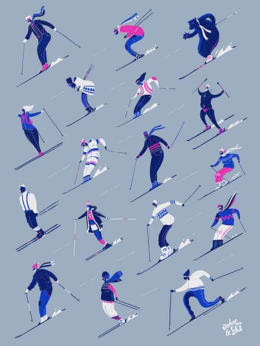 J'adore Le Ski Version grise